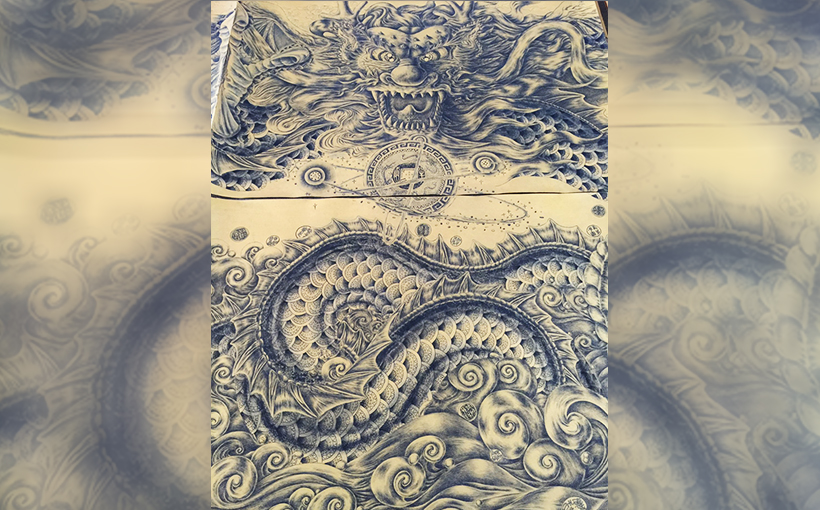世界最大面积历史神话钢笔画长卷《生命与文明》