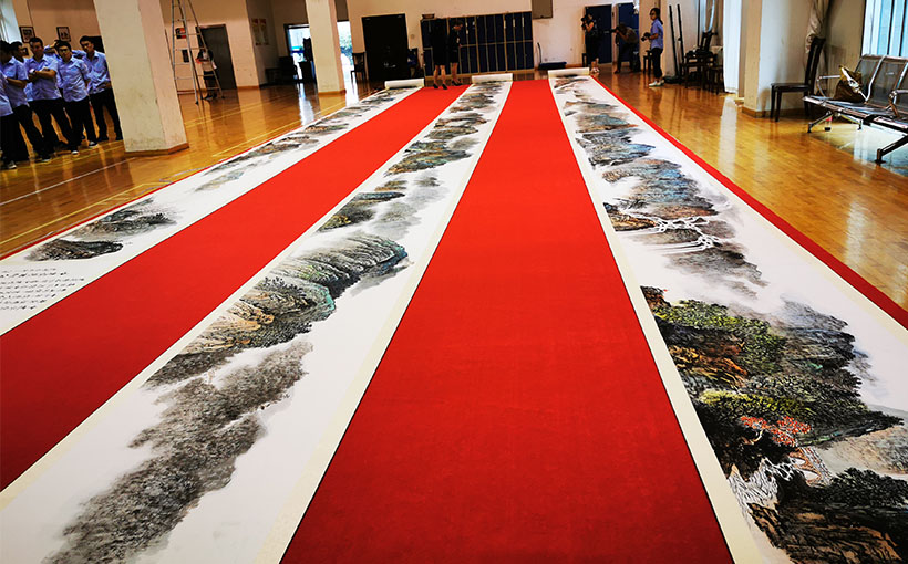 世界最长的“五岳”主题中国画（团体）(图2）