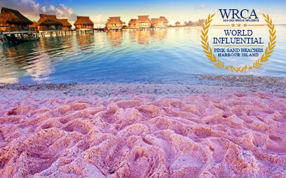 世界影响力的粉红色沙滩景观