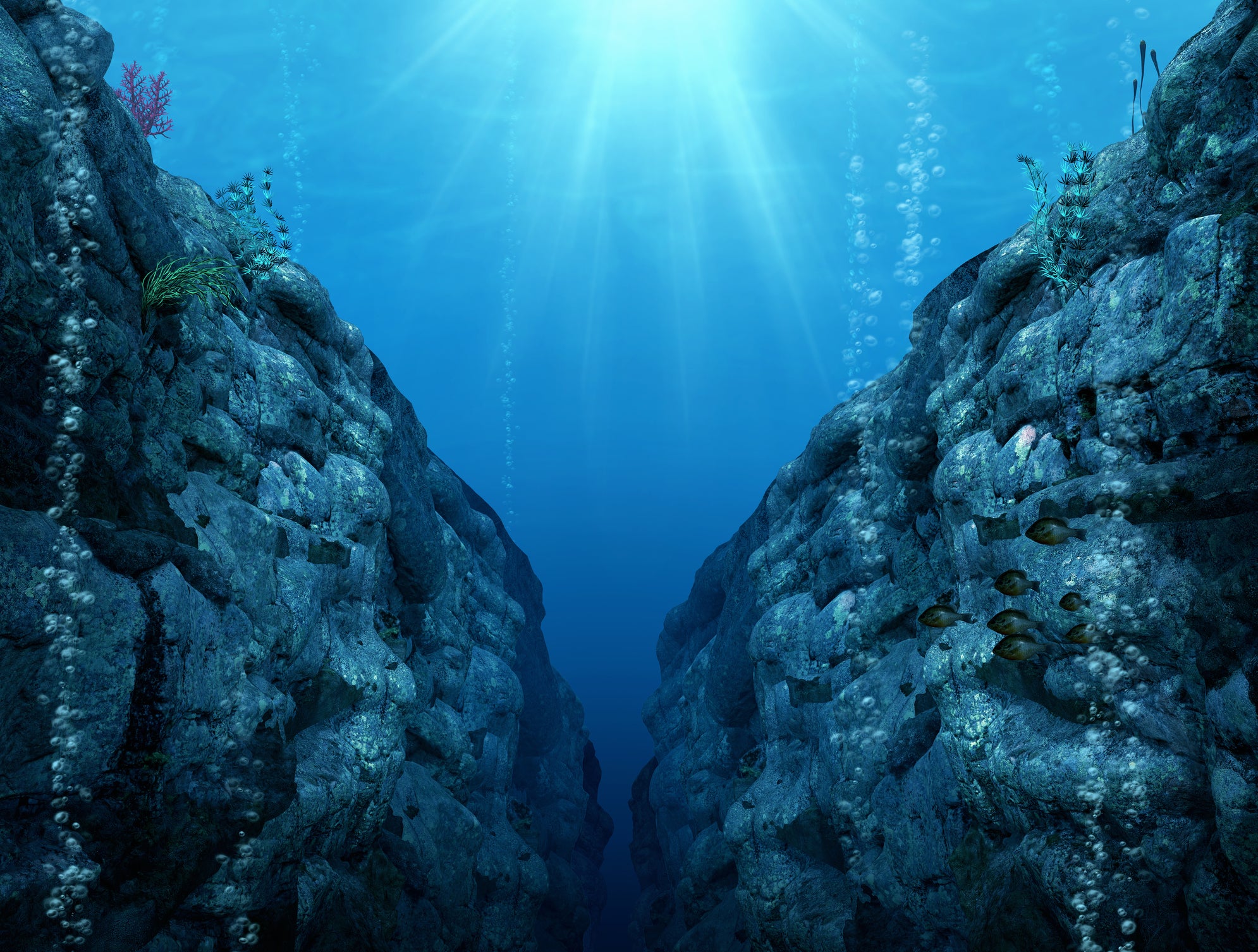世界上最深的海沟是马里亚纳海沟（Mariana Trench）