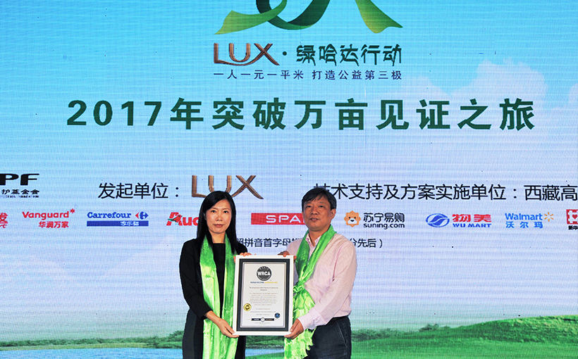 企业高原公益植草面积最多