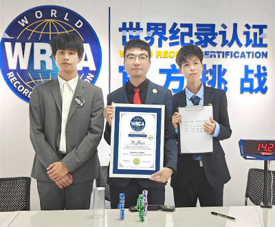 最快时间堆叠三列十字架造型骰子