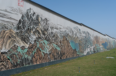 世界最长的中国画山水壁画